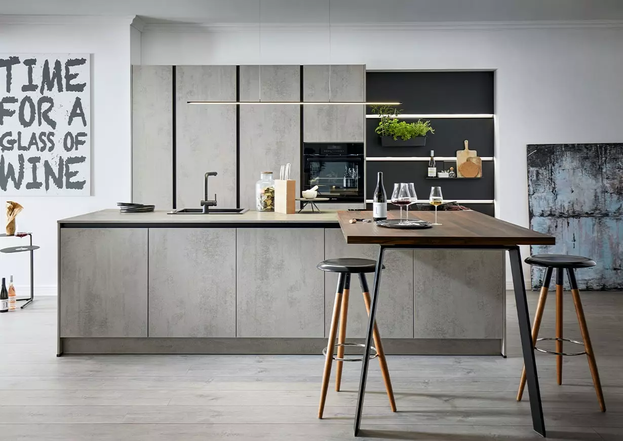 Möbel Schuh Foto Header Blogbeitrag moderne Betonlook Küche Küchenstile